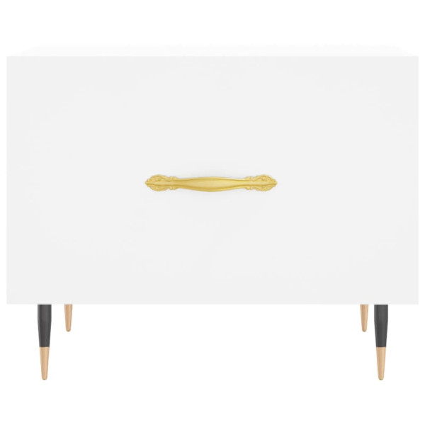 Mesa de centro madera de ingeniería blanca 50x50x40 cm M 5