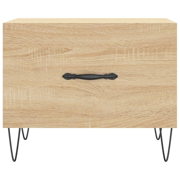 Mesa de centro madera contrachapada roble Sonoma 50x50x40 cm M 5