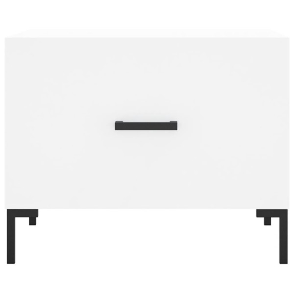 Mesa de centro madera de ingeniería blanca 50x50x40 cm M 5