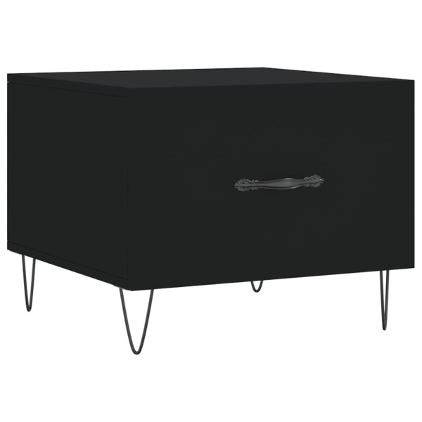Mesa de centro madera contrachapada negro 50x50x40 cm M 2