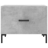 Mesa de centro madera de ingeniería gris hormigón 50x50x40 cm 5