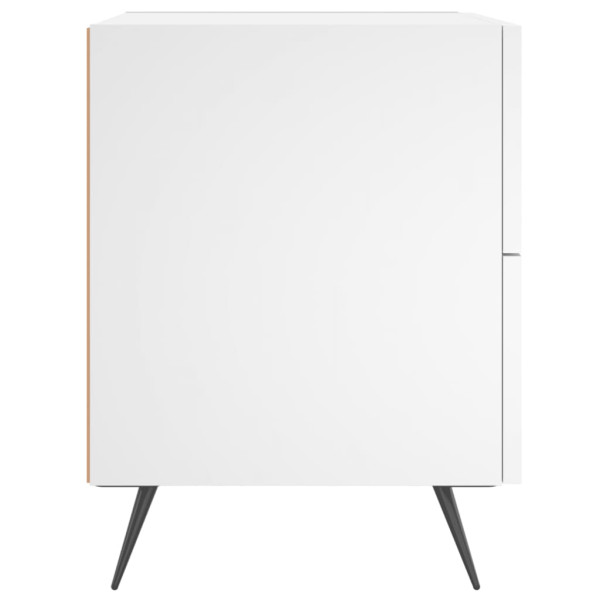 Mesita de noche madera de ingeniería blanco 40x35x47.5 cm M 5