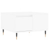Mesa de centro madera contrachapada blanco 55x55x36.5 cm 2
