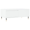 Mesa de centro madera contrachapada blanco 90x50x36.5 cm 2