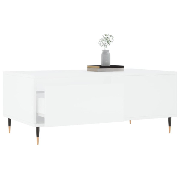 Mesa de centro madera contrachapada blanco 90x50x36.5 cm M 3