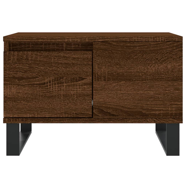 Mesa de centro madera contrachapada roble marrón 55x55x36.5 cm M 5