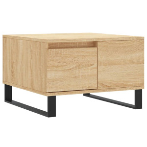 Mesa de centro madera contrachapada roble Sonoma 55x55x36.5 cm H