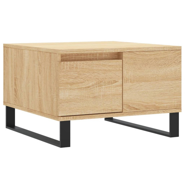 Mesa de centro madera contrachapada roble Sonoma 55x55x36.5 cm M 2
