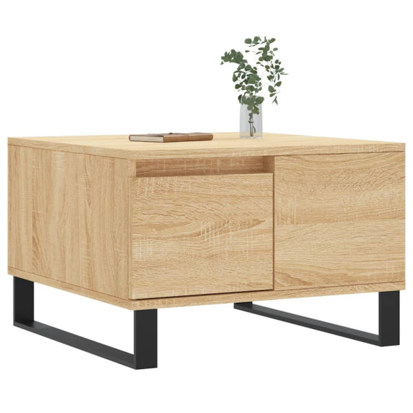 Mesa de centro madera contrachapada roble Sonoma 55x55x36.5 cm M 3