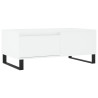 Mesa de centro madera contrachapada blanco 90x50x36.5 cm 2