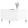 Mesa de centro 55x55x36.5 cm derivados madeira branco brilhante 3