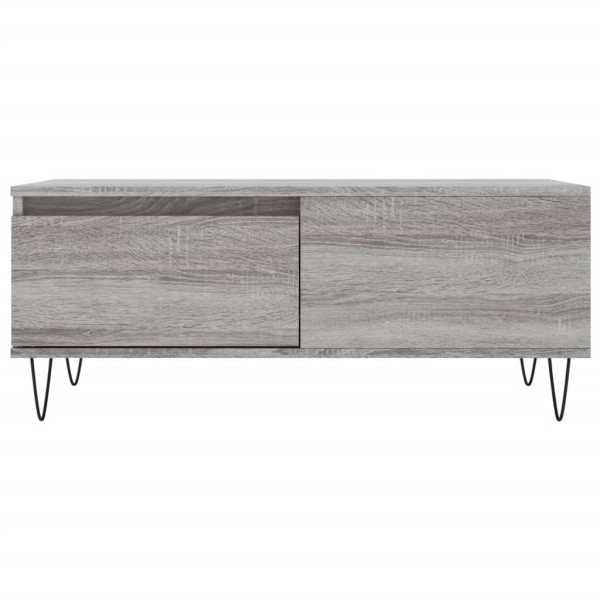 Mesa de centro madera contrachapada gris Sonoma 90x50x36.5 cm M 5