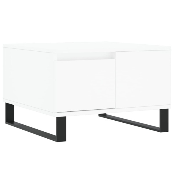 Mesa de centro de madeira branco 55x55x36,5 cm M 2
