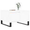 Mesa de centro de madeira branco 55x55x36,5 cm 3