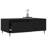 Mesa de centro madera contrachapada negro 90x50x36.5 cm 3