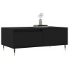 Mesa de centro madera contrachapada negro 90x50x36.5 cm 4