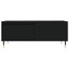 Mesa de centro madera contrachapada negro 90x50x36.5 cm 5