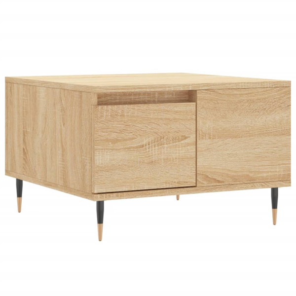 Mesa de centro madera contrachapada roble Sonoma 55x55x36.5 cm M 2