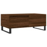 Mesa de centro madera contrachapada marrón roble 90x50x36.5 cm 2