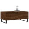 Mesa de centro madera contrachapada marrón roble 90x50x36.5 cm 4