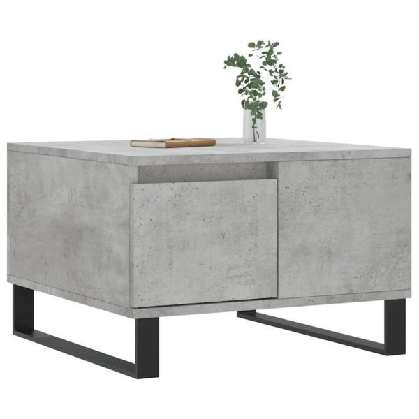 Mesa de centro madera contrachapada gris hormigón 55x55x36.5 cm M 3
