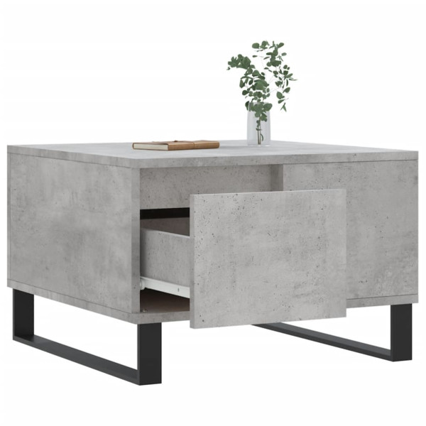 Mesa de centro madera contrachapada gris hormigón 55x55x36.5 cm M 4