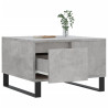Mesa de centro madera contrachapada gris hormigón 55x55x36.5 cm 4
