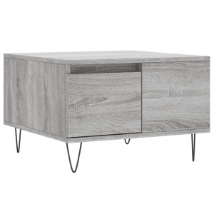 Mesa de centro madera contrachapada gris Sonoma 55x55x36.5 cm H
