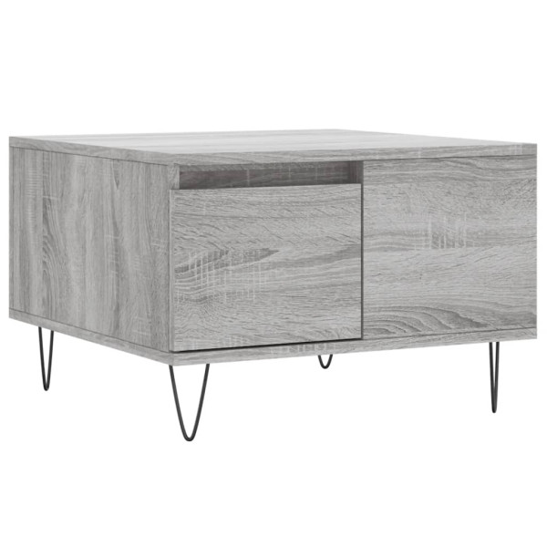Mesa de centro madera contrachapada gris Sonoma 55x55x36.5 cm M 2
