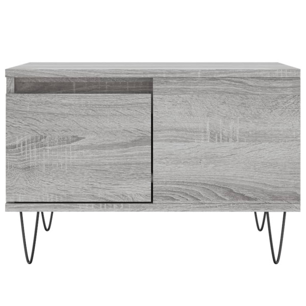 Mesa de centro madera contrachapada gris Sonoma 55x55x36.5 cm M 5