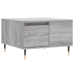 Mesa de centro madera contrachapada gris Sonoma 55x55x36.5 cm H