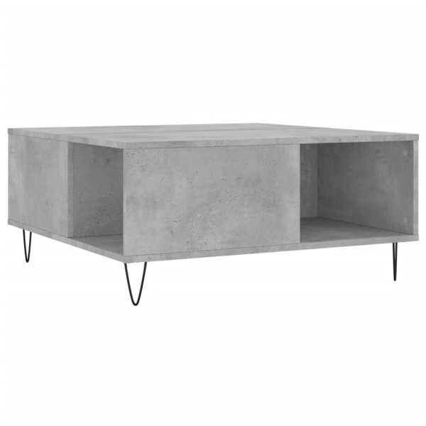 Mesa de centro 80x80x36.5 cm derivados madeira cinzento cimento M 2