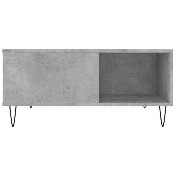 Mesa de centro madera contrachapada gris hormigón 80x80x36.5 cm M 5