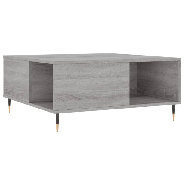 Mesa de centro madera contrachapada gris Sonoma 80x80x36.5 cm M 2