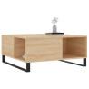 Mesa de centro madera contrachapada roble Sonoma 80x80x36.5 cm 3