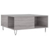 Mesa de centro madera contrachapada gris Sonoma 80x80x36.5 cm 2