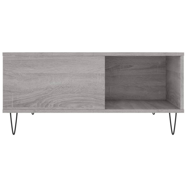 Mesa de centro madera contrachapada gris Sonoma 80x80x36.5 cm M 5