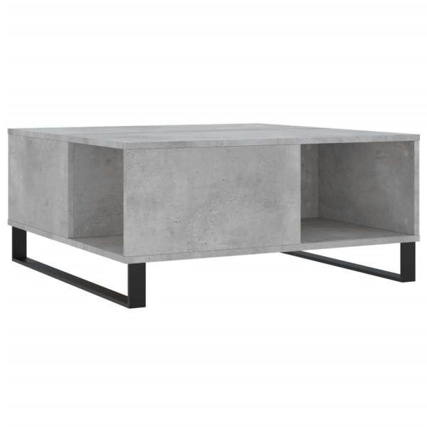 Mesa de centro madera contrachapada gris hormigón 80x80x36.5 cm M 2
