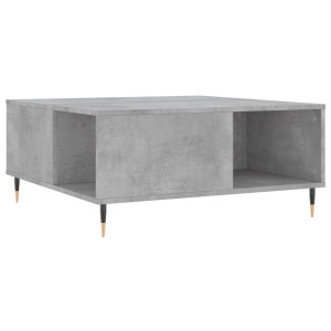 Mesa de centro 80x80x36.5 cm derivados madeira cinzento cimento H