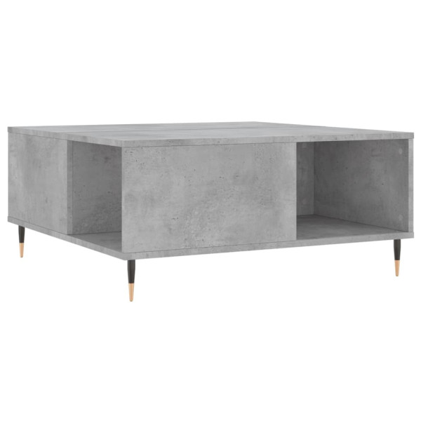 Mesa de centro madera contrachapada gris hormigón 80x80x36.5 cm M 2