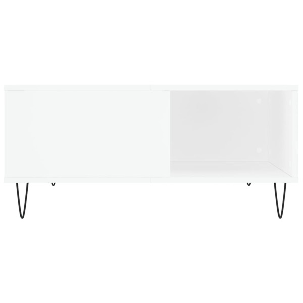 Mesa de centro madera contrachapada blanco 80x80x36.5 cm M 5
