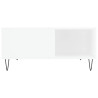 Mesa de centro madera contrachapada blanco 80x80x36.5 cm 5
