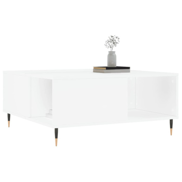Mesa de centro madera contrachapada blanco 80x80x36.5 cm M 3