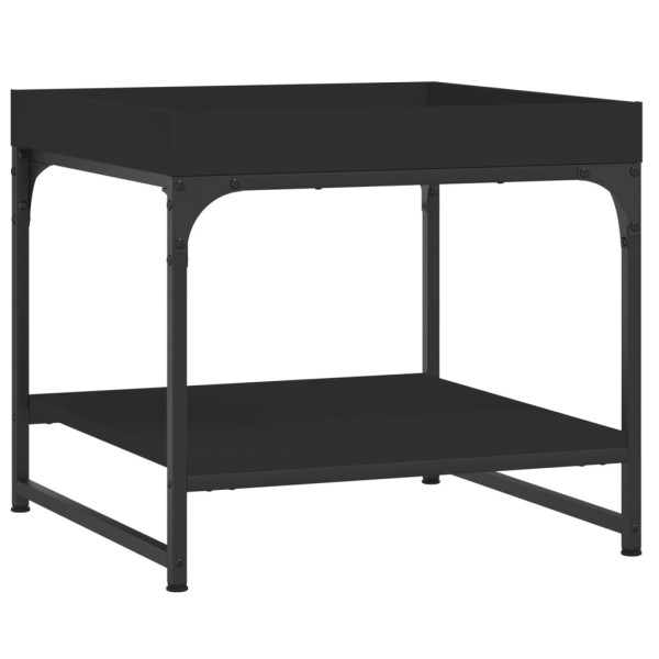 Mesa de centro madera de ingeniería negro 49.5x49.5x45 cm M 2
