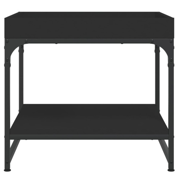 Mesa de centro madera de ingeniería negro 49.5x49.5x45 cm M 4