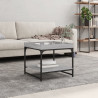 Mesa de centro madera de ingeniería gris Sonoma 49.5x49.5x45 cm 1