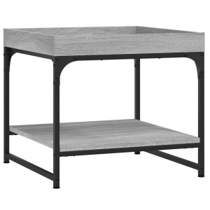 Mesa de centro madera de ingeniería gris Sonoma 49.5x49.5x45 cm H
