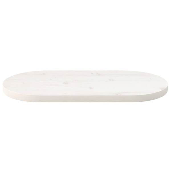 Tampo de mesa oval 60x30x2.5 cm madeira de pinho maciça branco M 3