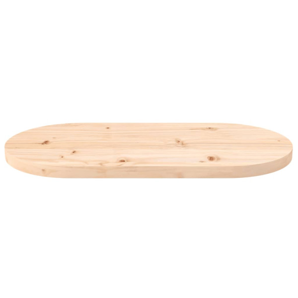 Tablero de mesa ovalado madera maciza de pino 70x35x2.5 cm M 3