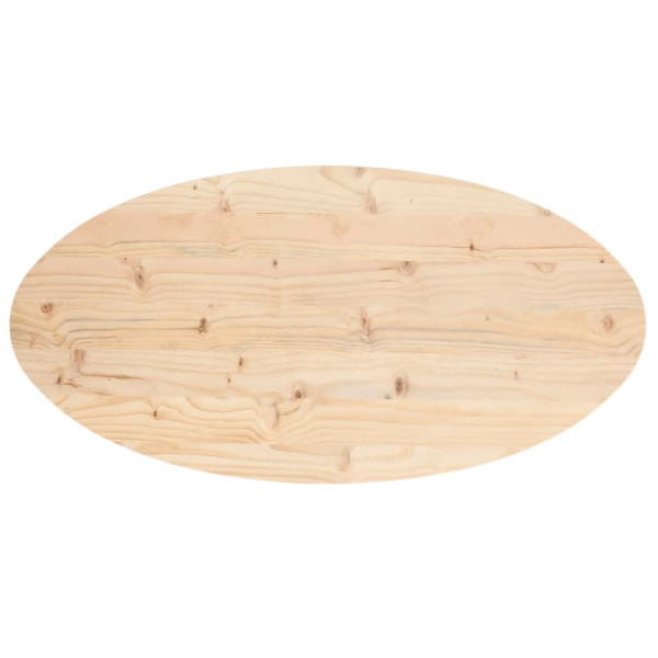 Tabela de mesa oval de madeira maciça de pinho 110x55x2.5 cm M 4